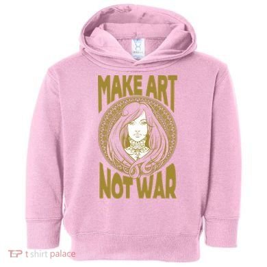 Make Art Not War Cameo Portrait Toddler Hoodie