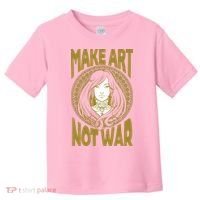 Make Art Not War Cameo Portrait Toddler T-Shirt thumb 0