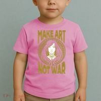 Make Art Not War Cameo Portrait Toddler T-Shirt thumb 2
