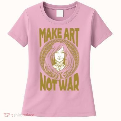 Make Art Not War Cameo Portrait Women's T-Shirt