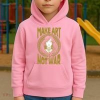 Make Art Not War Cameo Portrait Kids Hoodie thumb 2