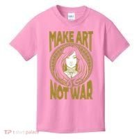 Make Art Not War Cameo Portrait Kids T-Shirt thumb 0