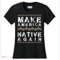 Make America Native Again Support American Indians Women's Cooling Performance Crew T-Shirt thumb 0