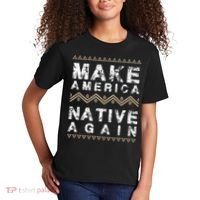 Make America Native Again Support American Indians Kids T-Shirt thumb 2