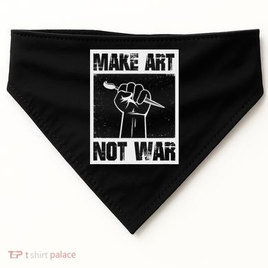 Make Art Not War USA-Made Doggie Bandana