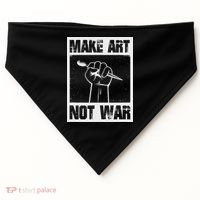 Make Art Not War USA-Made Doggie Bandana thumb 0