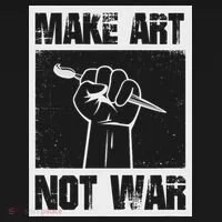 Make Art Not War Coaster thumb 2