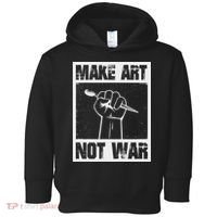 Make Art Not War Toddler Hoodie thumb 0