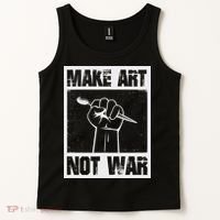 Make Art Not War Tank Top thumb 2