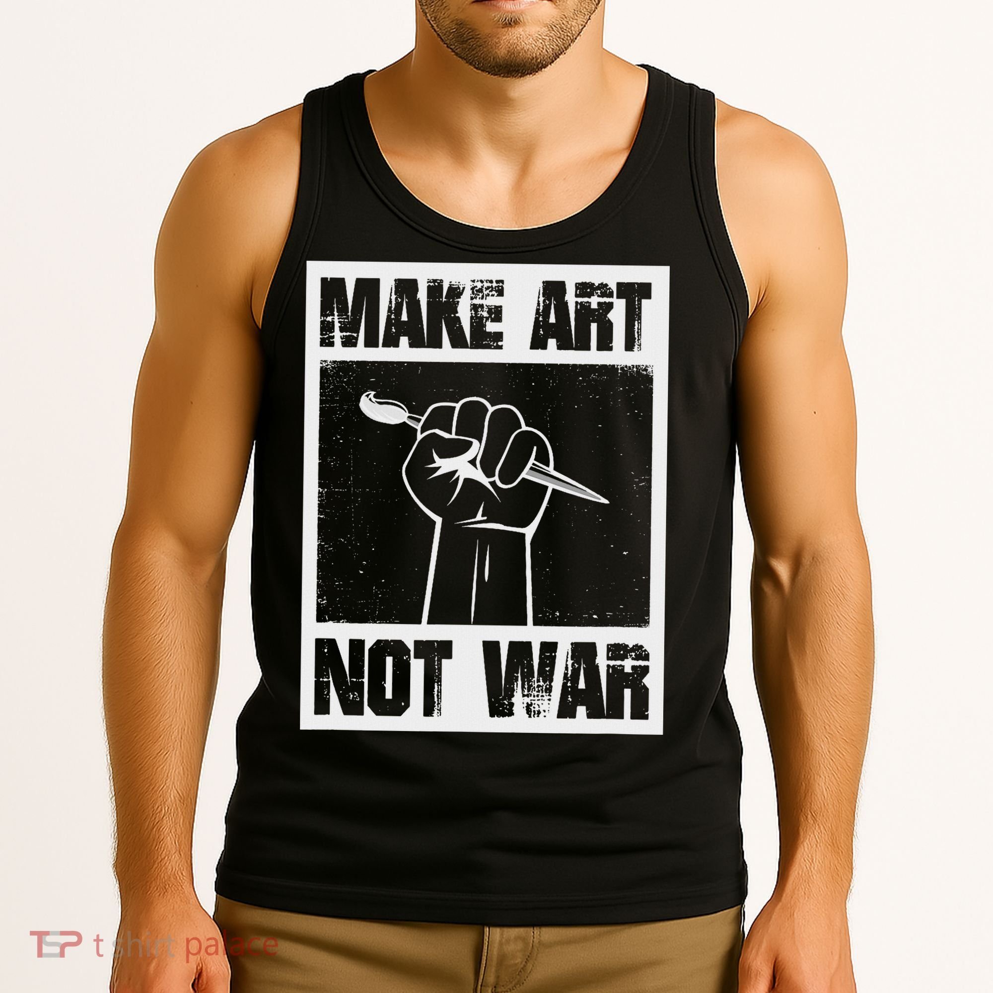 Make Art Not War Tank Top