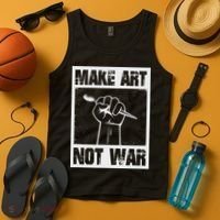 Make Art Not War Tank Top thumb 4