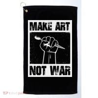 Make Art Not War Golf Towel thumb 0