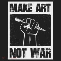 Make Art Not War Golf Towel thumb 3