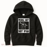 Make Art Not War Kids Hoodie thumb 0