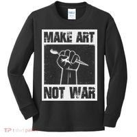 Make Art Not War Kids Long Sleeve Shirt thumb 0