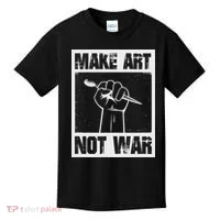 Make Art Not War Kids T-Shirt thumb 0