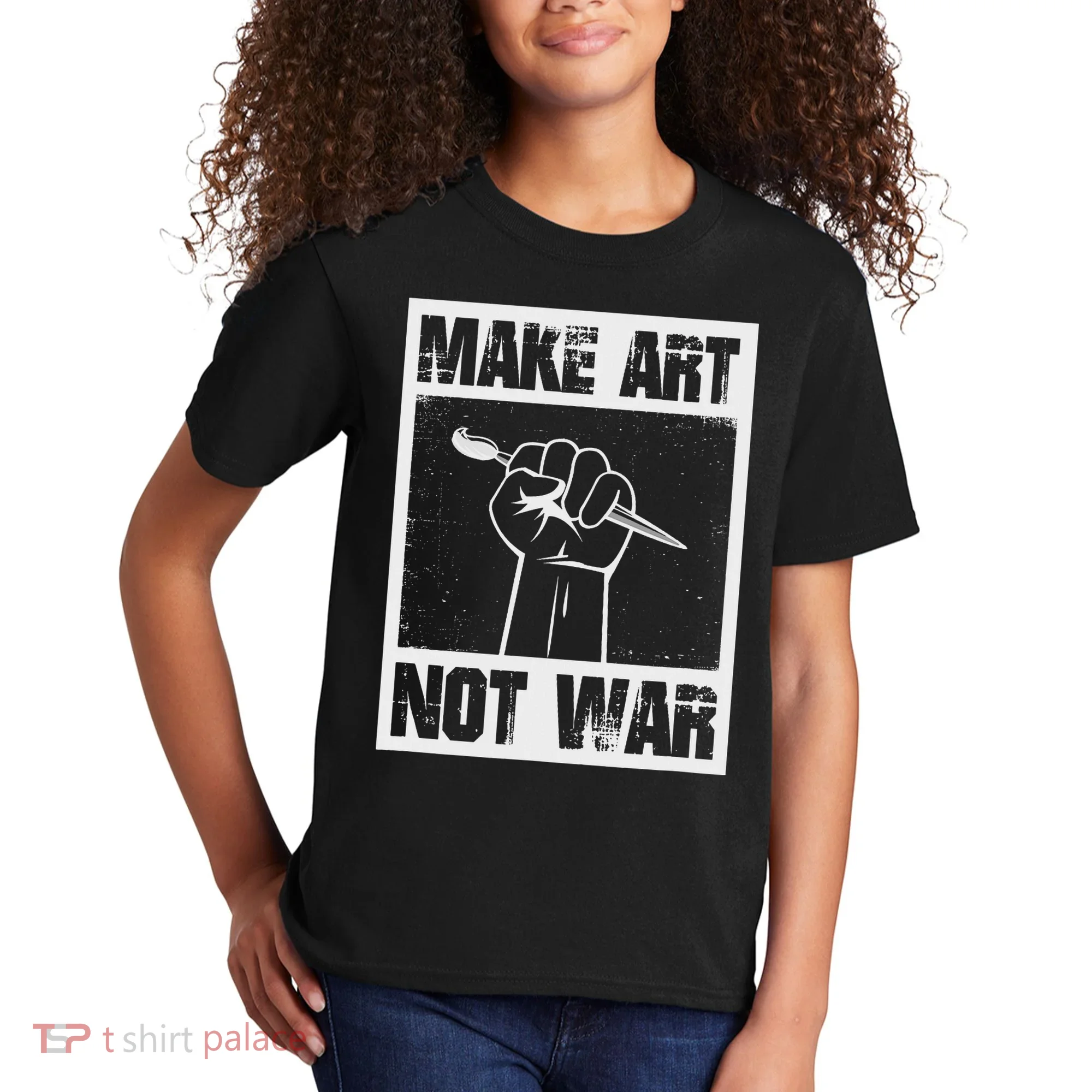 Make Art Not War Kids T-Shirt