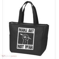 Make Art Not War Tote Bag thumb 3