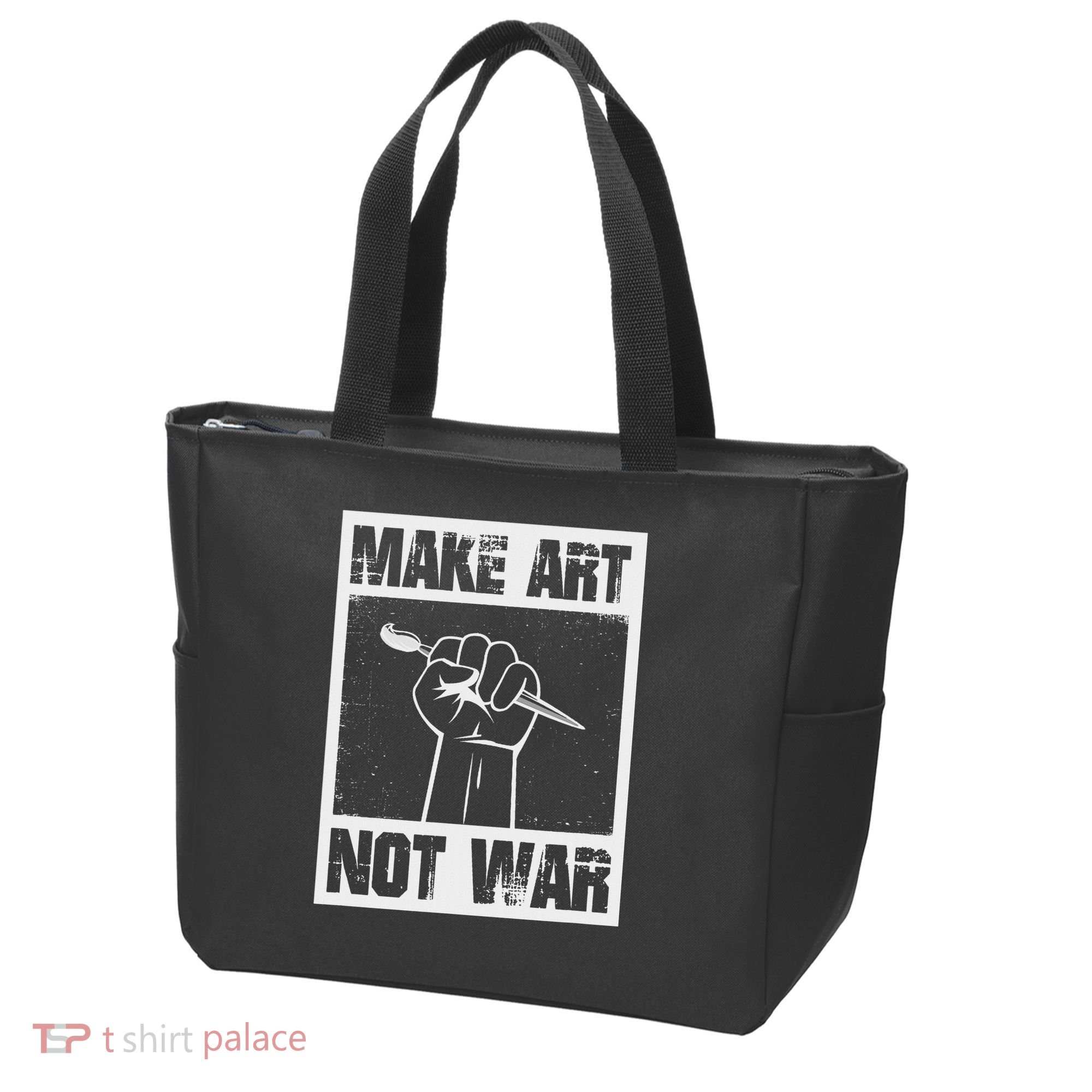 Make Art Not War Tote Bag