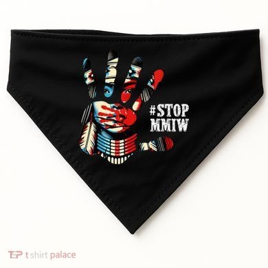 MMIW Awareness Native American Stop MMIW  USA-Made Doggie Bandana