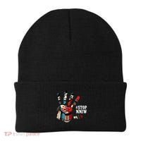 MMIW Awareness Native American Stop MMIW  Beanie thumb 0