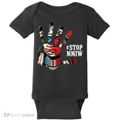 MMIW Awareness Native American Stop MMIW  Baby Bodysuit