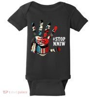 MMIW Awareness Native American Stop MMIW  Baby Bodysuit thumb 0