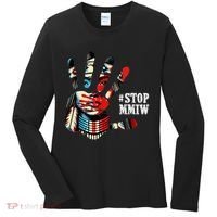 MMIW Awareness Native American Stop MMIW  Women's Long Sleeve Shirt thumb 0