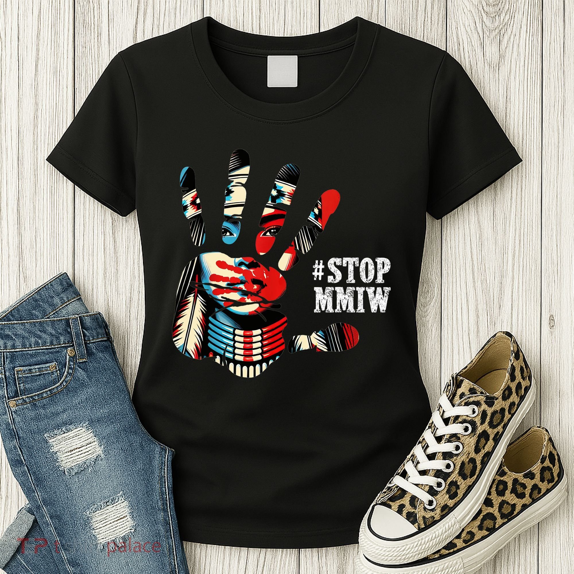 MMIW Awareness Native American Stop MMIW  Women's T-Shirt