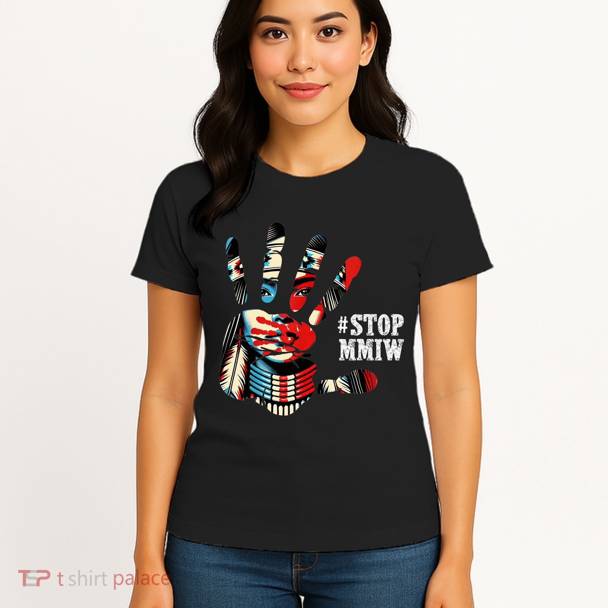 MMIW Awareness Native American Stop MMIW  Women's T-Shirt