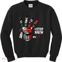 MMIW Awareness Native American Stop MMIW  Kids Sweatshirt thumb 0