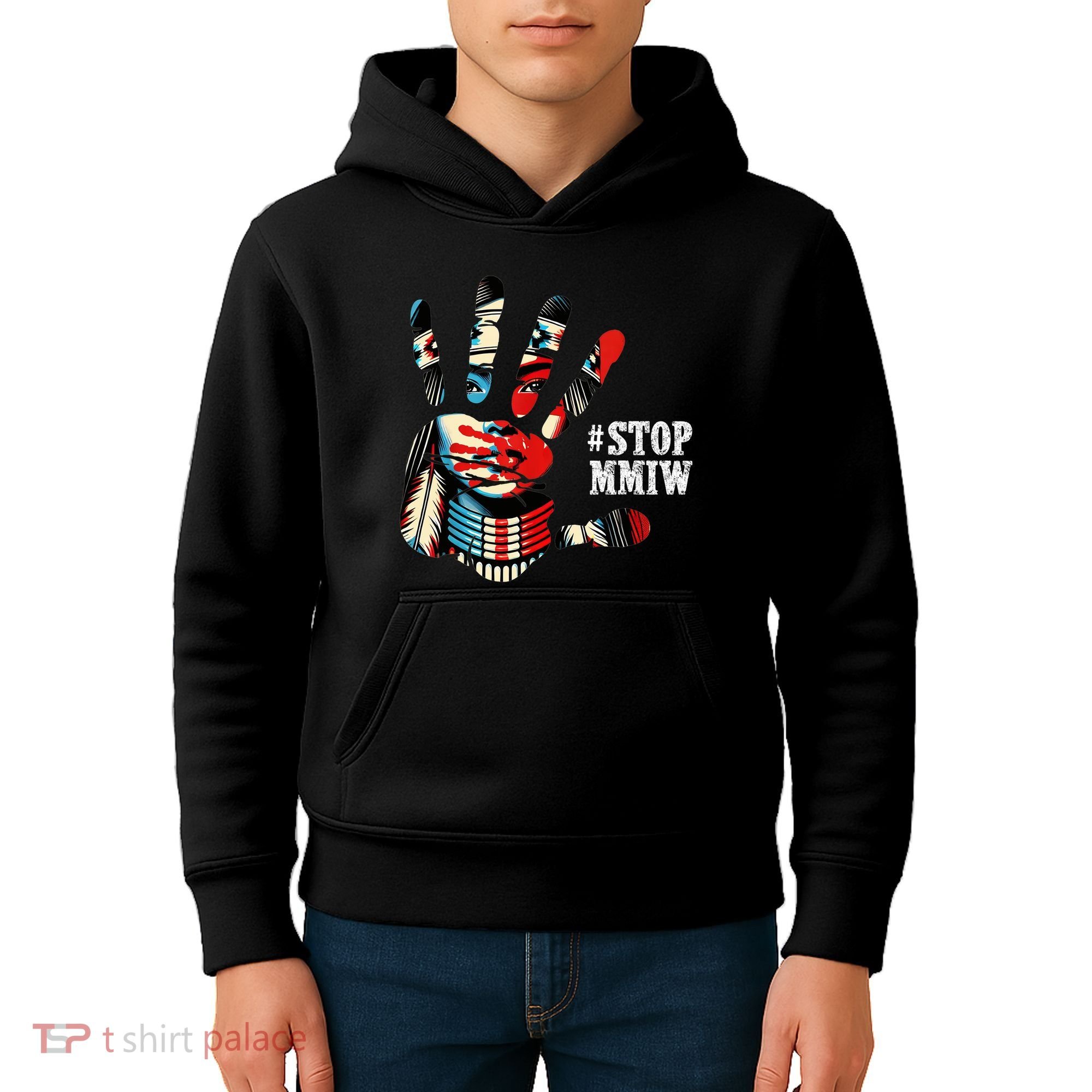 MMIW Awareness Native American Stop MMIW  Kids Hoodie