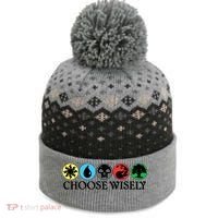 Mana Symbols Gathering Magic Choose Wisely  The Baniff Cuffed Pom Beanie thumb 0