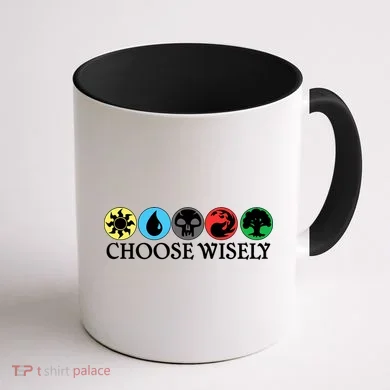 Mana Symbols Gathering Magic Choose Wisely  Coffee Mug back