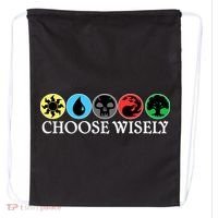 Mana Symbols Gathering Magic Choose Wisely  Drawstring Bag thumb 0