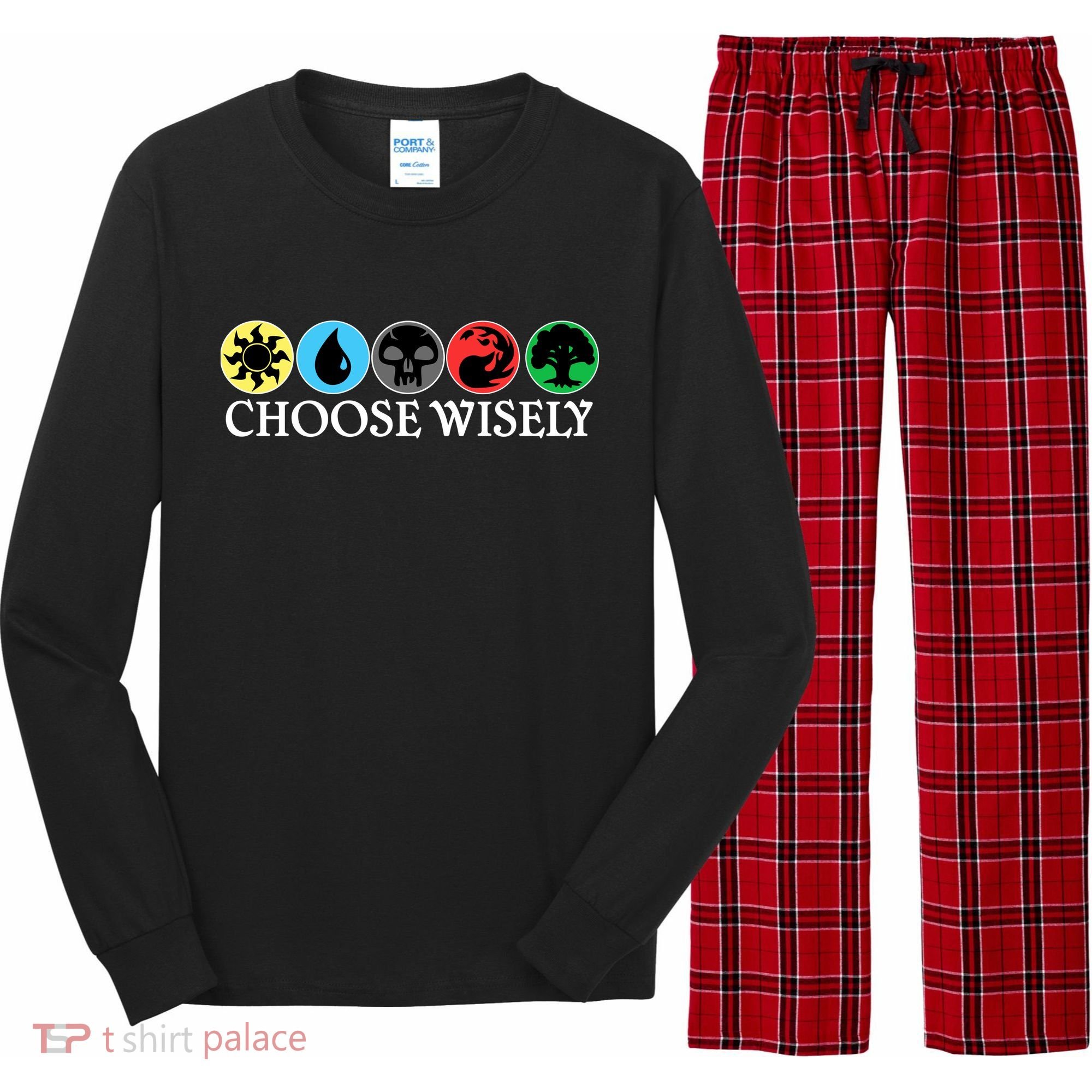 Mana Symbols Gathering Magic Choose Wisely  Long Sleeve Pajama Set