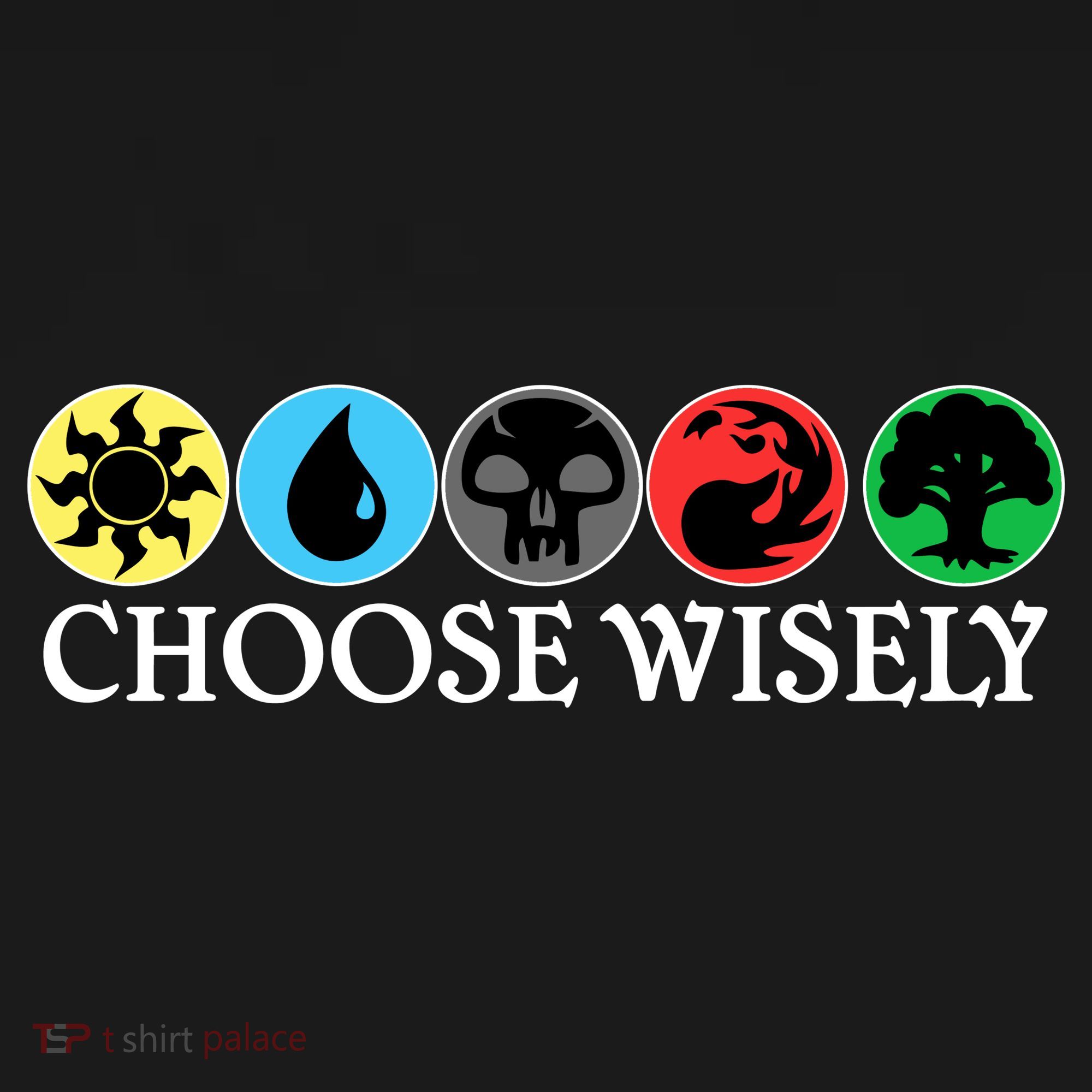 Mana Symbols Gathering Magic Choose Wisely  Dry Zone Grid Polo