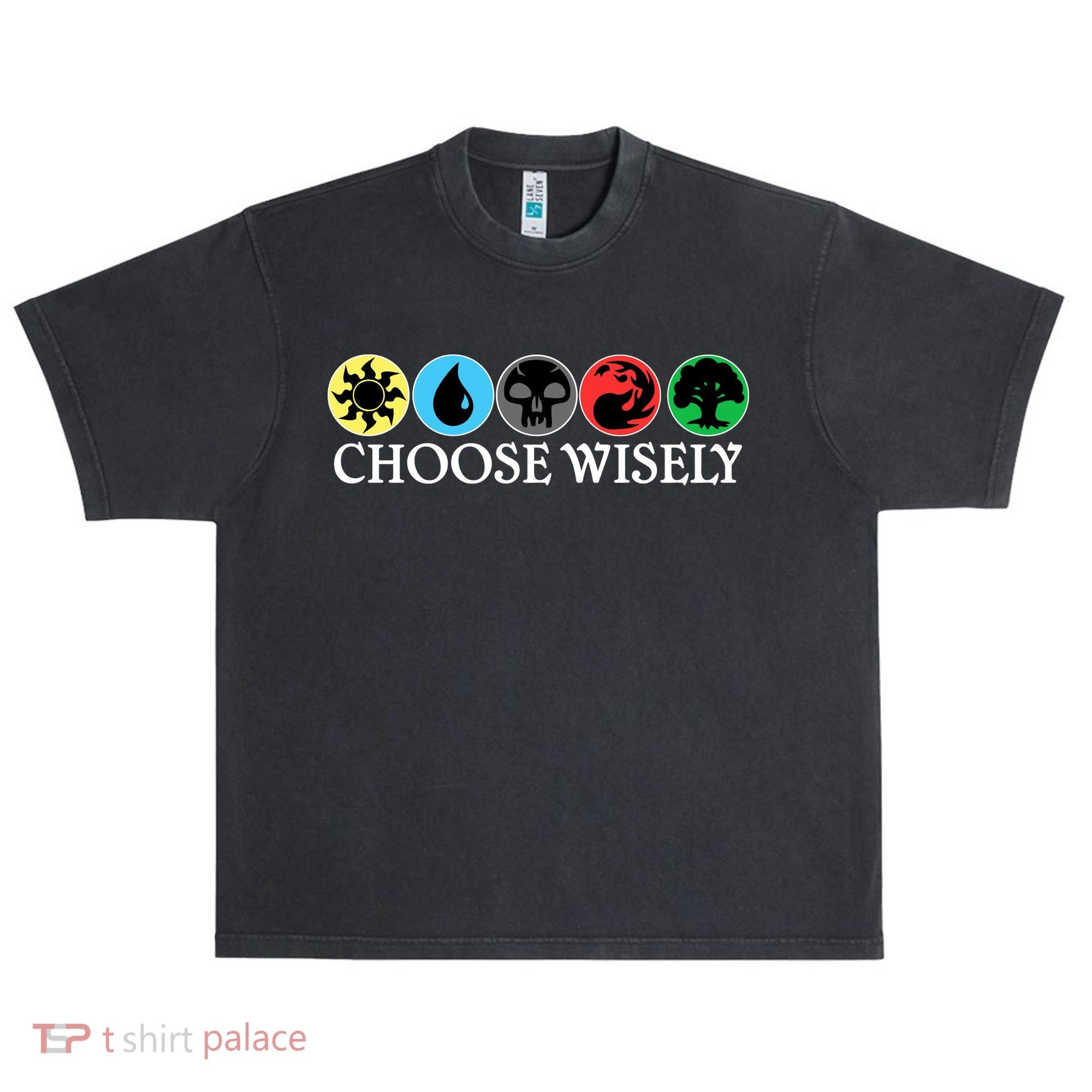 Mana Symbols Gathering Magic Choose Wisely  Urban Oversized Heavyweight T-Shirt