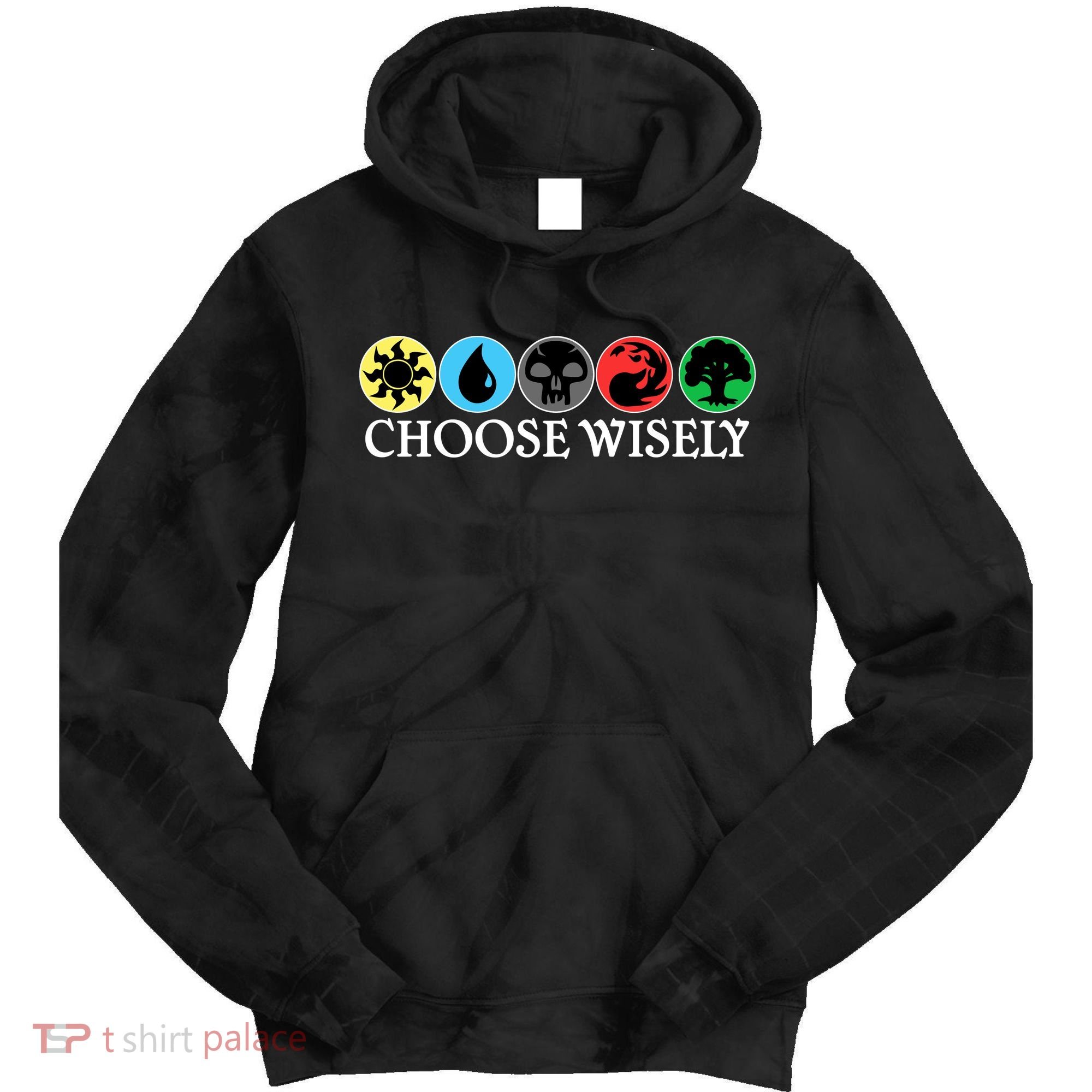 Mana Symbols Gathering Magic Choose Wisely  Tie Dye Hoodie