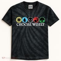 Mana Symbols Gathering Magic Choose Wisely  Kids Tie-Dye T-Shirt thumb 0