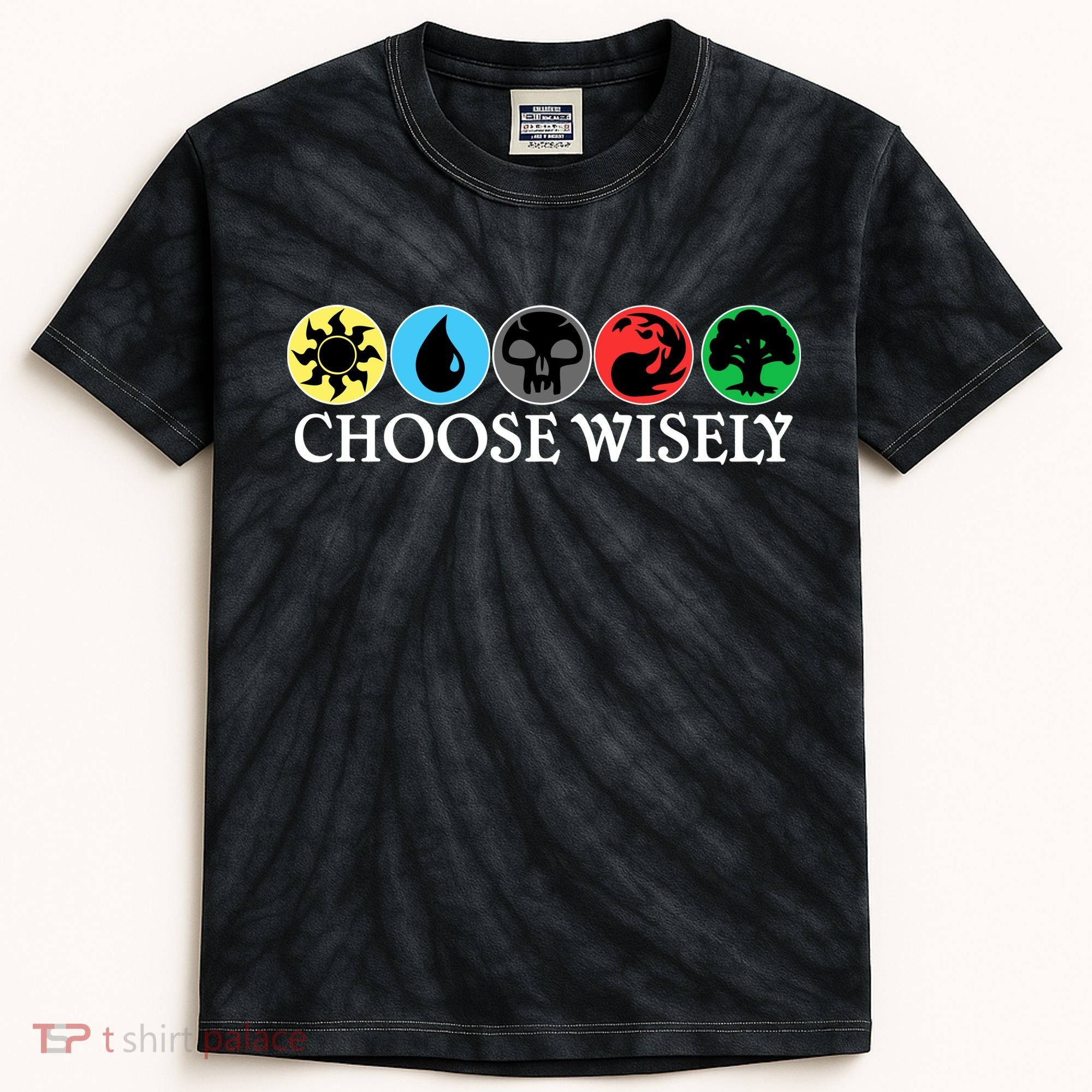 Mana Symbols Gathering Magic Choose Wisely  Kids Tie-Dye T-Shirt