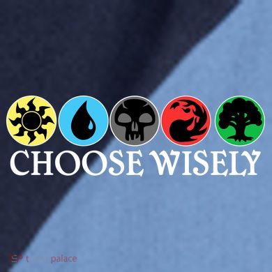 Mana Symbols Gathering Magic Choose Wisely  Raglan Baseball Sleeve Shirt