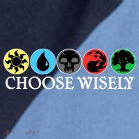 Mana Symbols Gathering Magic Choose Wisely  Raglan Baseball Sleeve Shirt thumb 2