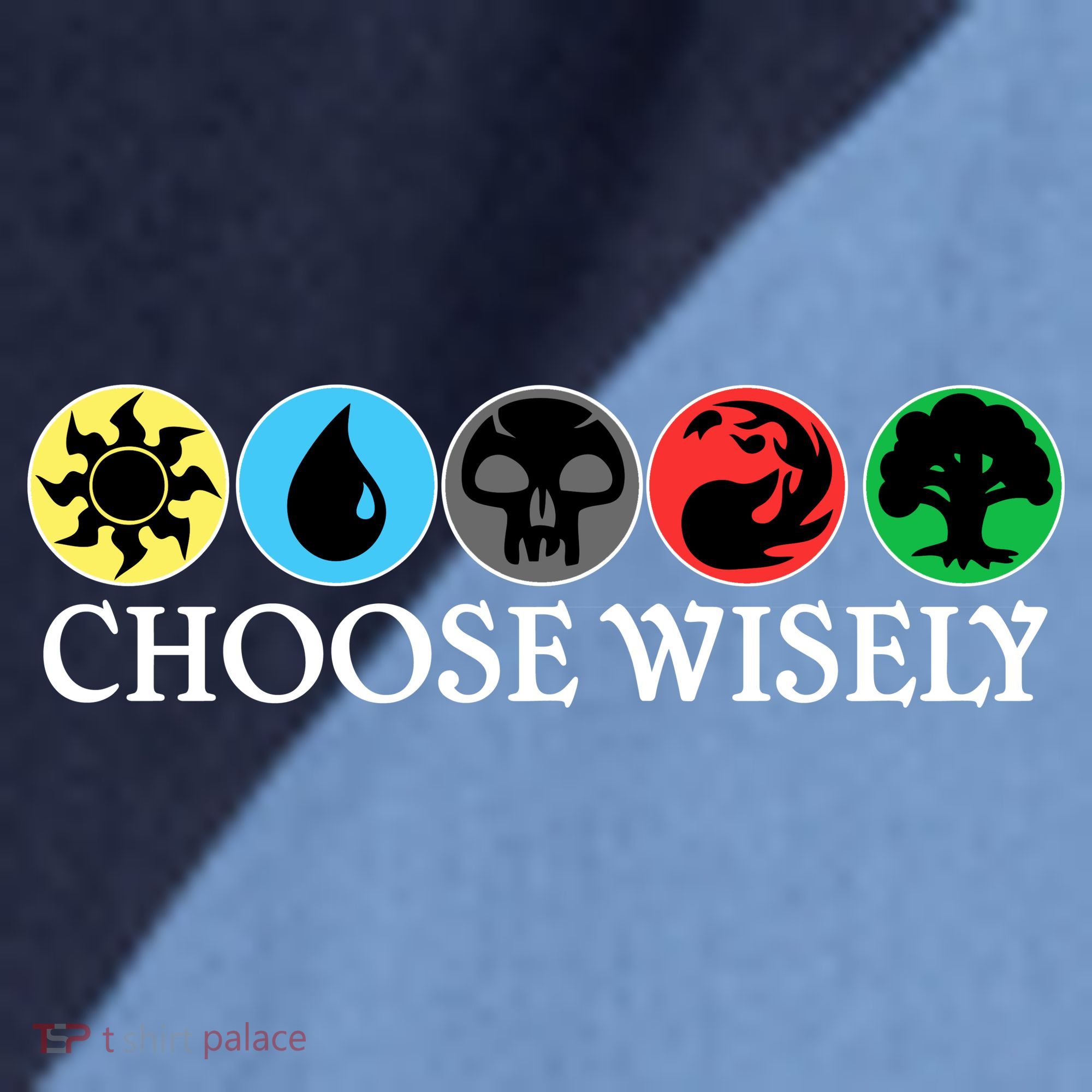 Mana Symbols Gathering Magic Choose Wisely  Raglan Baseball Sleeve Shirt