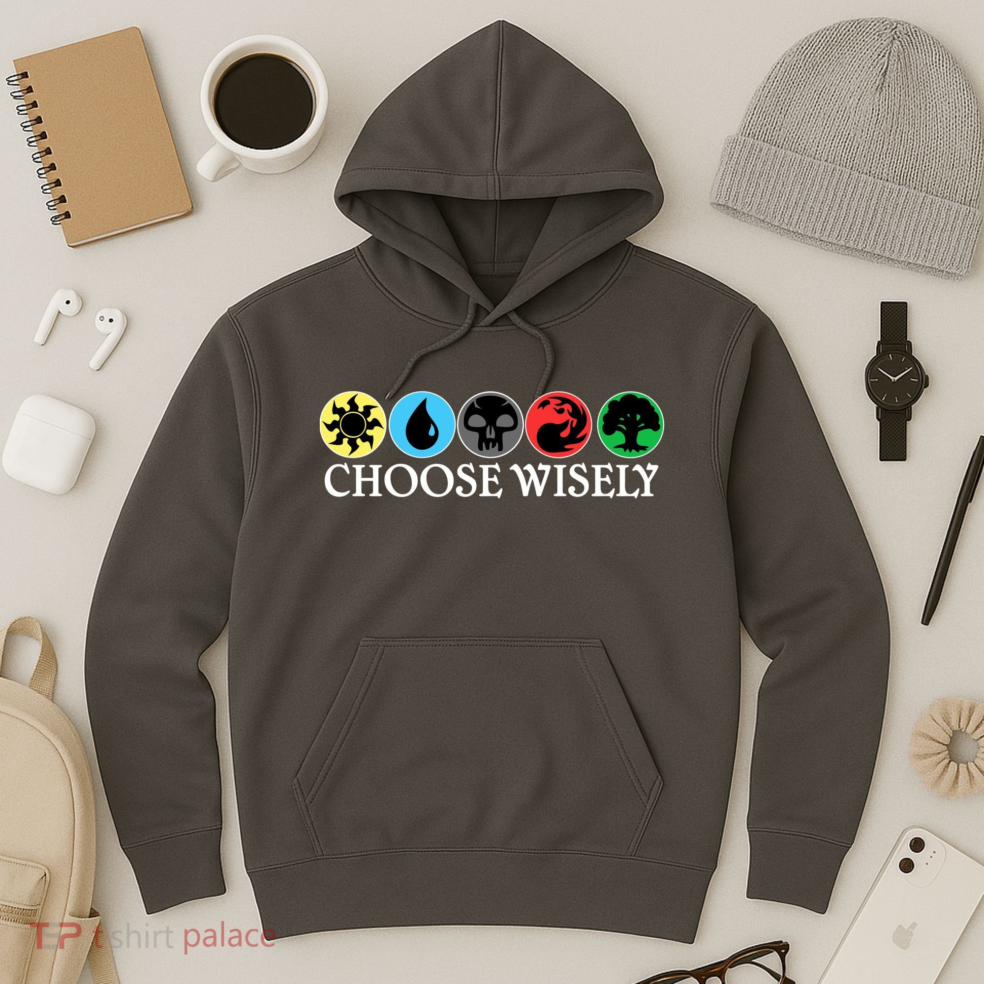 Mana Symbols Gathering Magic Choose Wisely  Hoodie