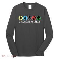 Mana Symbols Gathering Magic Choose Wisely  Long Sleeve Shirt thumb 0