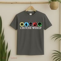 Mana Symbols Gathering Magic Choose Wisely  T-Shirt thumb 2