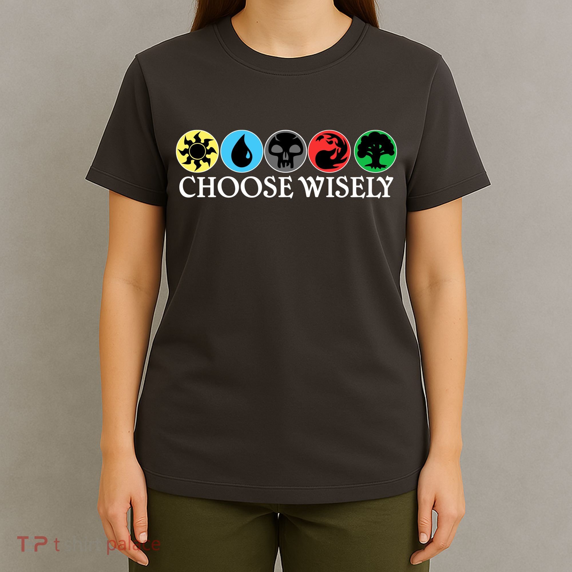 Mana Symbols Gathering Magic Choose Wisely  T-Shirt