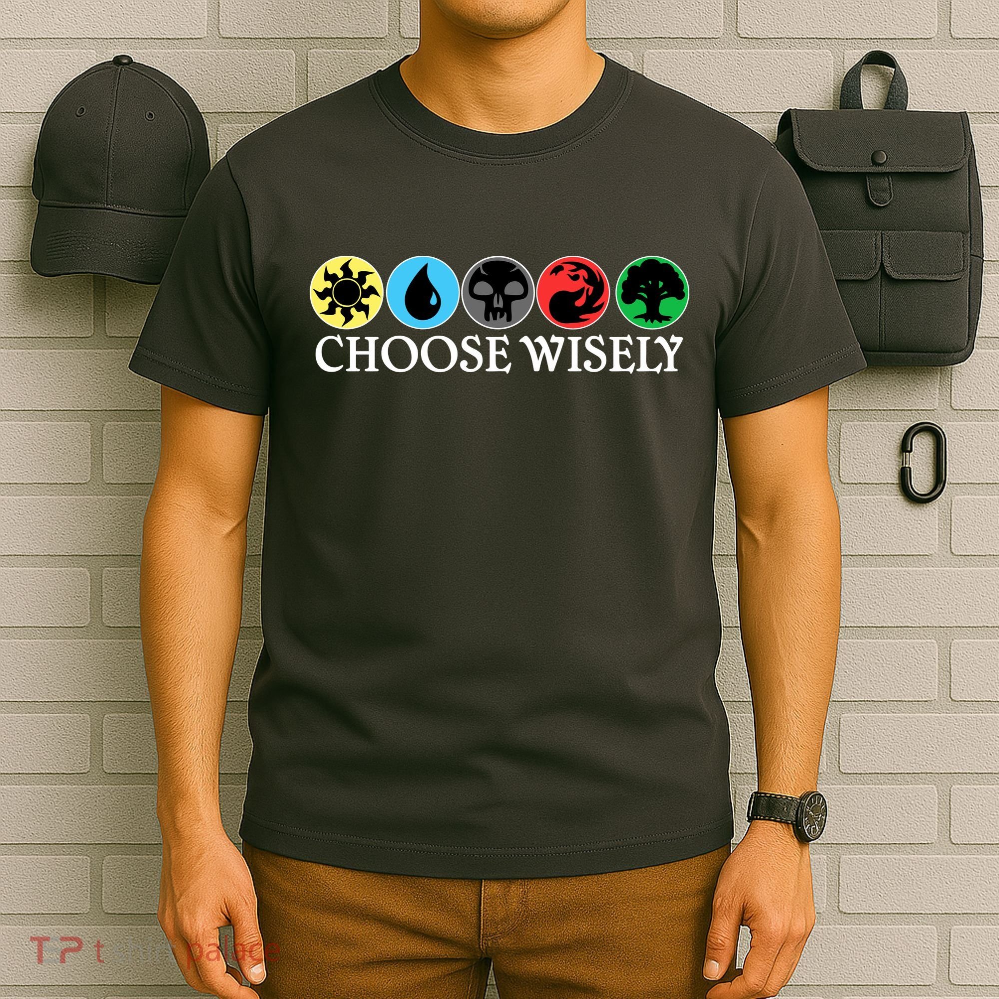 Mana Symbols Gathering Magic Choose Wisely  T-Shirt