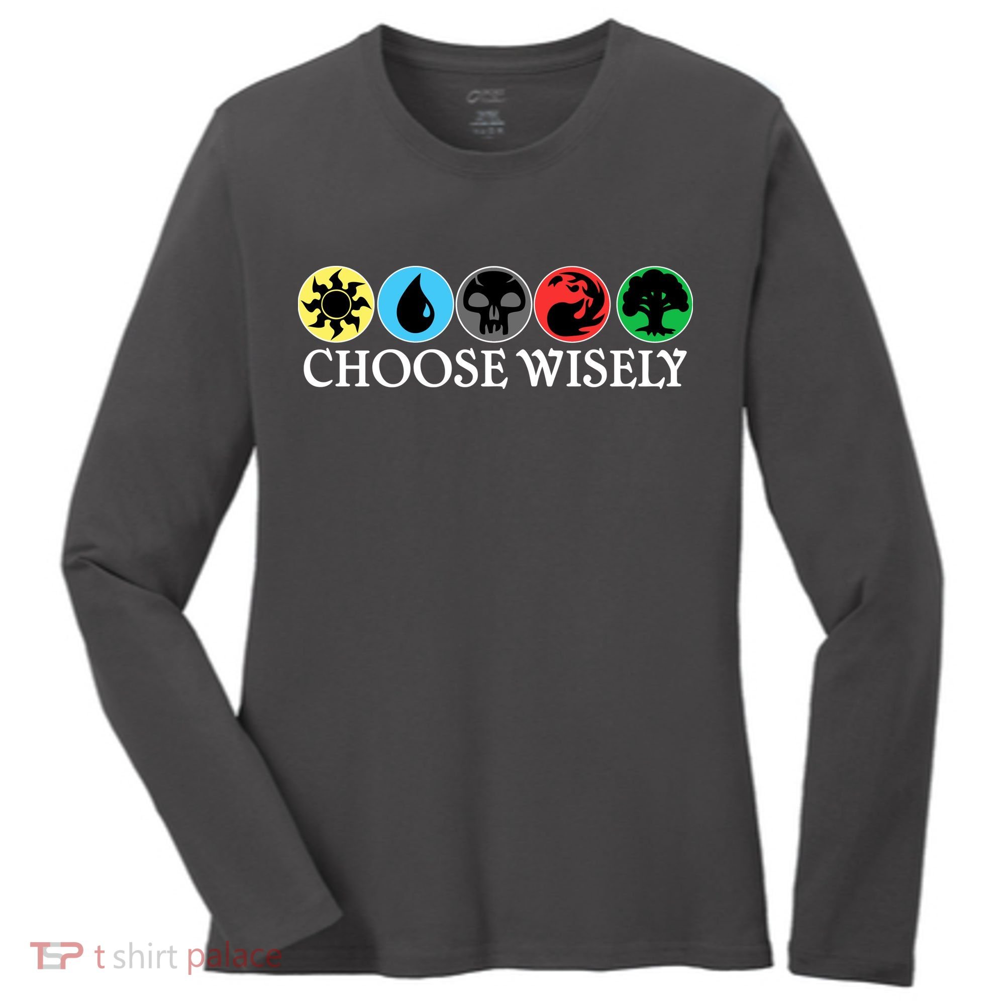 Mana Symbols Gathering Magic Choose Wisely  Women's Long Sleeve Shirt